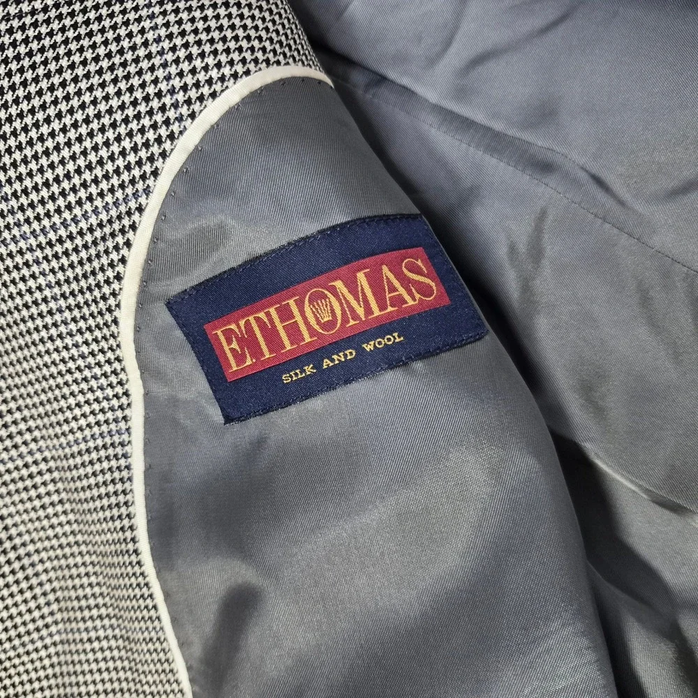 Brooks Brothers 1818 Madison x E. Thomas Blazer 38S Silk Wool Herringbone Jacket